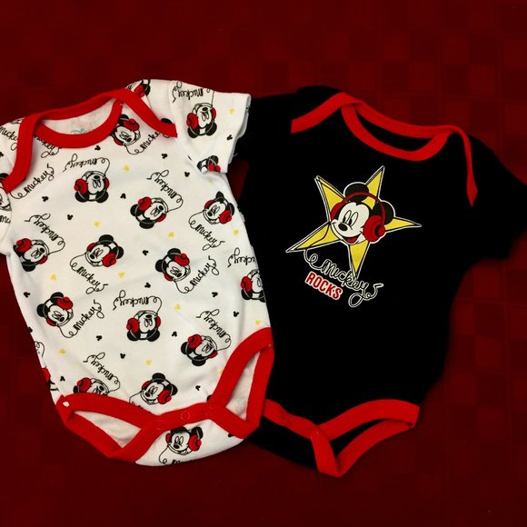 Disney Other - Mickey "Rocks" Onesie Pack of 2